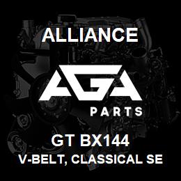 GT BX144 Alliance V-BELT, CLASSICAL SECTION MOLDED NOTCH, BX 21/32 X 147 IN. | AGA Parts