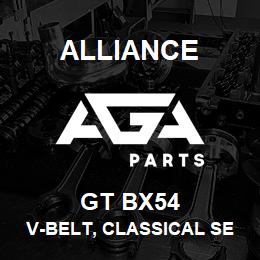 GT BX54 Alliance V-BELT, CLASSICAL SECTION MOLDED NOTCH, SECTION BX, 21/32 X 57 IN. | AGA Parts