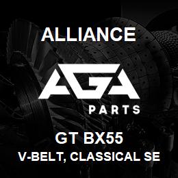GT BX55 Alliance V-BELT, CLASSICAL SECTION MOLDED NOTCH, SECTION BX, 21/32 X 58 IN. | AGA Parts