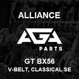 GT BX56 Alliance V-BELT, CLASSICAL SECTION MOLDED NOTCH, BX 21/32 X 59 IN. | AGA Parts