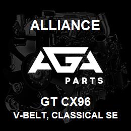 GT CX96 Alliance V-BELT, CLASSICAL SECTION MOLDED NOTCH, CX 7/8 X 100 IN. | AGA Parts