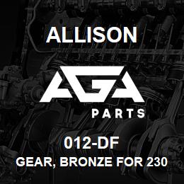 012-DF Allison GEAR, BRONZE FOR 23010012 GOV. | AGA Parts