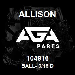 104916 Allison BALL- 3/16 D | AGA Parts