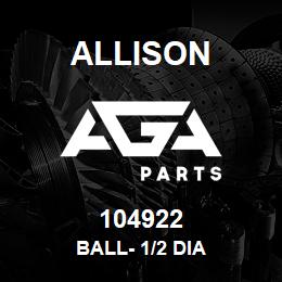 104922 Allison BALL- 1/2 DIA | AGA Parts