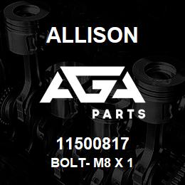 11500817 Allison BOLT- M8 X 1 | AGA Parts