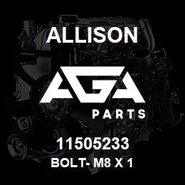 11505233 Allison BOLT- M8 X 1 | AGA Parts