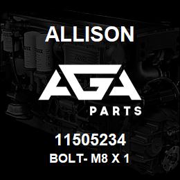 11505234 Allison BOLT- M8 X 1 | AGA Parts