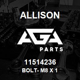 11514236 Allison BOLT- M8 X 1 | AGA Parts