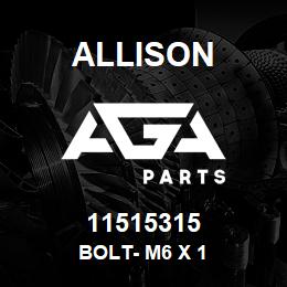 11515315 Allison BOLT- M6 X 1 | AGA Parts