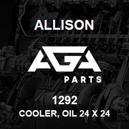 1292 Allison COOLER, OIL 24 x 24 x 1-1/2 | AGA Parts
