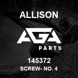 145372 Allison SCREW- NO. 4 | AGA Parts