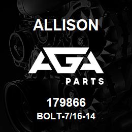179866 Allison BOLT-7/16-14 | AGA Parts