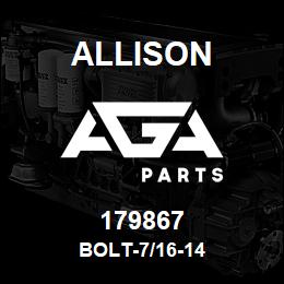 179867 Allison BOLT-7/16-14 | AGA Parts