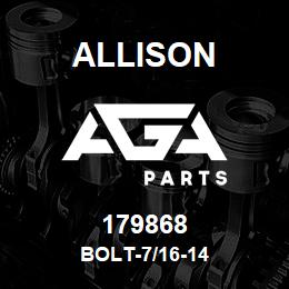 179868 Allison BOLT-7/16-14 | AGA Parts