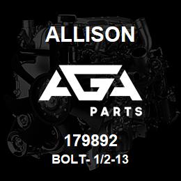 179892 Allison BOLT- 1/2-13 | AGA Parts