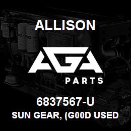 6837567-U Allison SUN GEAR, (G00D USED) CLT-754 | AGA Parts