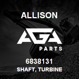 6838131 Allison SHAFT, TURBINE | AGA Parts