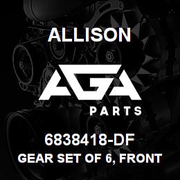 6838418-DF Allison GEAR SET OF 6, FRONT CARRIER | AGA Parts