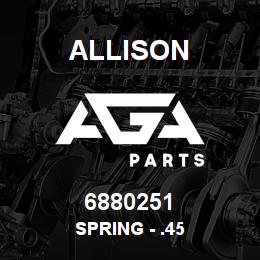 6880251 Allison SPRING - .45 | AGA Parts
