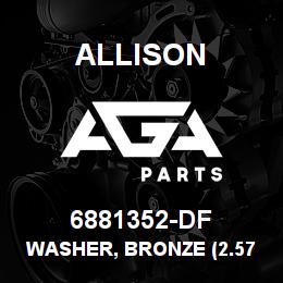 6881352-DF Allison WASHER, BRONZE (2.571 ID)" | AGA Parts
