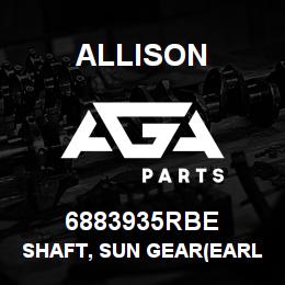 6883935RBE Allison SHAFT, SUN GEAR(EARLY)- RBLT | AGA Parts