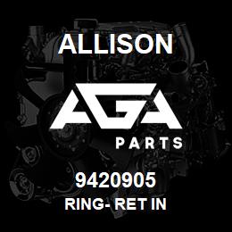 9420905 Allison RING- RET IN | AGA Parts