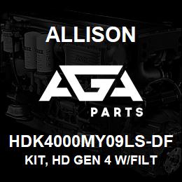HDK4000MY09LS-DF Allison KIT, HD GEN 4 W/FILTER LIFE - OVERHAUL + FRICTIONS ONLY | AGA Parts