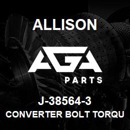 J-38564-3 Allison CONVERTER BOLT TORQUE TOOL- THREADED PLUG (MD/B400) | AGA Parts