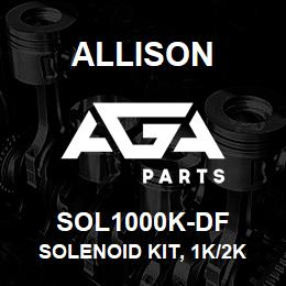 SOL1000K-DF Allison SOLENOID KIT, 1K/2K EARLY AND 3RD GENERATION | AGA Parts