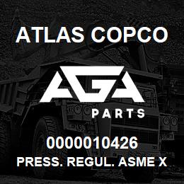 0000010426 Atlas Copco PRESS. REGUL. ASME XRXS-XRVS | AGA Parts