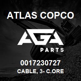 0017230727 Atlas Copco CABLE, 3- C.ORE | AGA Parts
