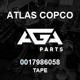 0017986058 Atlas Copco TAPE | AGA Parts