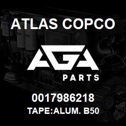 0017986218 Atlas Copco TAPE:ALUM. B50 | AGA Parts