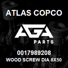 0017989208 Atlas Copco WOOD SCREW DIA 8X50 | AGA Parts