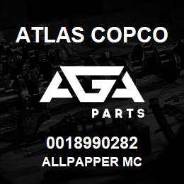 0018990282 Atlas Copco ALLPAPPER MC | AGA Parts