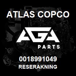0018991049 Atlas Copco RESERAKNING | AGA Parts