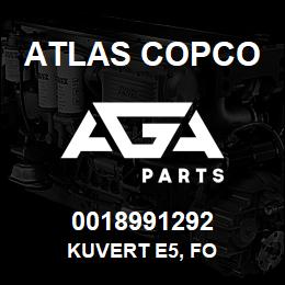 0018991292 Atlas Copco KUVERT E5, FO | AGA Parts