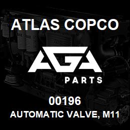 00196 Atlas Copco AUTOMATIC VALVE, M117,118,119 | AGA Parts