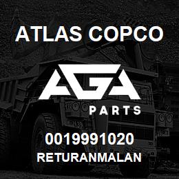 0019991020 Atlas Copco RETURANMALAN | AGA Parts
