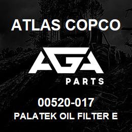 00520-017 Atlas Copco PALATEK OIL FILTER ELEMENT | AGA Parts
