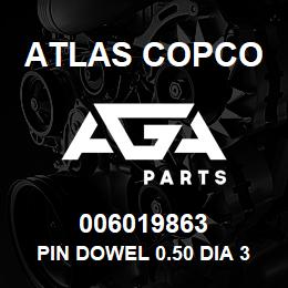 006019863 Atlas Copco PIN DOWEL 0.50 DIA 3.00 LONG | AGA Parts