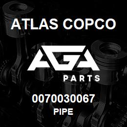 0070030067 Atlas Copco PIPE | AGA Parts