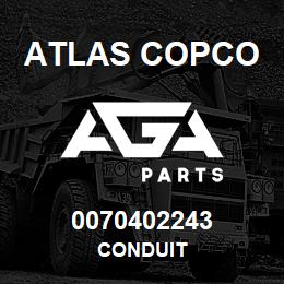 0070402243 Atlas Copco CONDUIT | AGA Parts