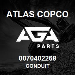 0070402268 Atlas Copco CONDUIT | AGA Parts