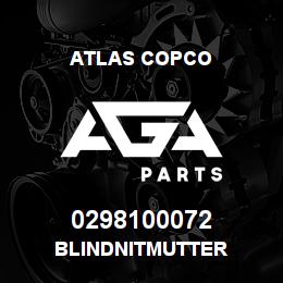 0298100072 Atlas Copco BLINDNITMUTTER | AGA Parts