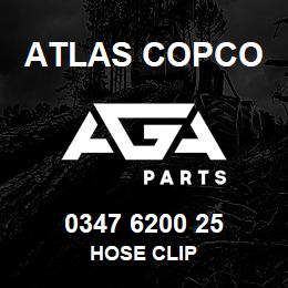 0347 6200 25 Atlas Copco HOSE CLIP | AGA Parts
