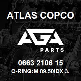 0663 2106 15 Atlas Copco O-RING:M 89.50IDX 3.00SECT | AGA Parts