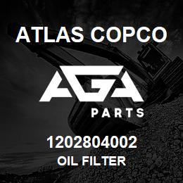 1202804002 Atlas Copco OIL FILTER | AGA Parts