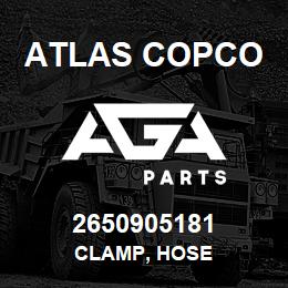 2650905181 Atlas Copco CLAMP, HOSE | AGA Parts