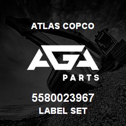 5580023967 Atlas Copco LABEL SET | AGA Parts